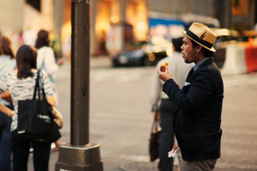 styling-hat-guy-eating