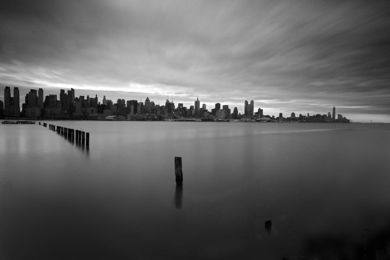 NYC Skyline Long Exposure From Riverwalk Place, West New York
