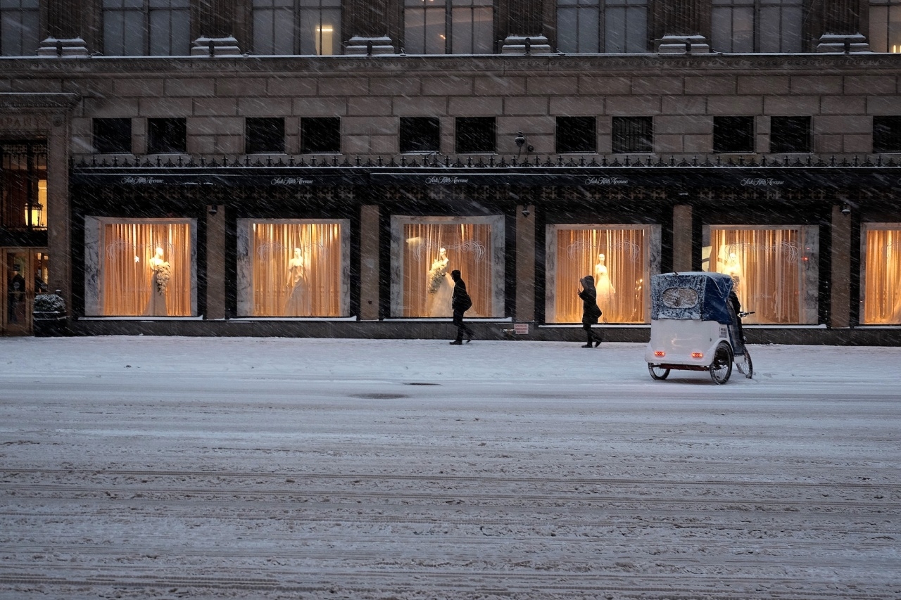 Saks Fifth Avenue Windows In Snow Storm
