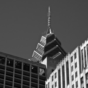 One Liberty Place Spire Black and White