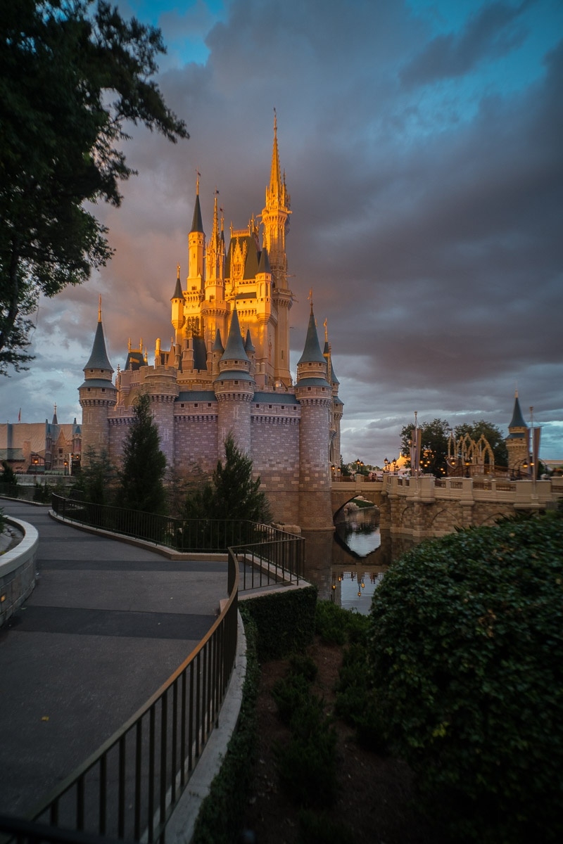 Cinderella\'s Castle at Magic Hour