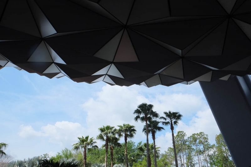 Spaceship Earth and Palm Trees