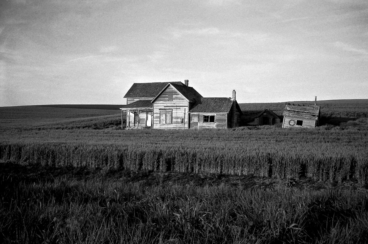 Weber House, Palouse, Black and White Film