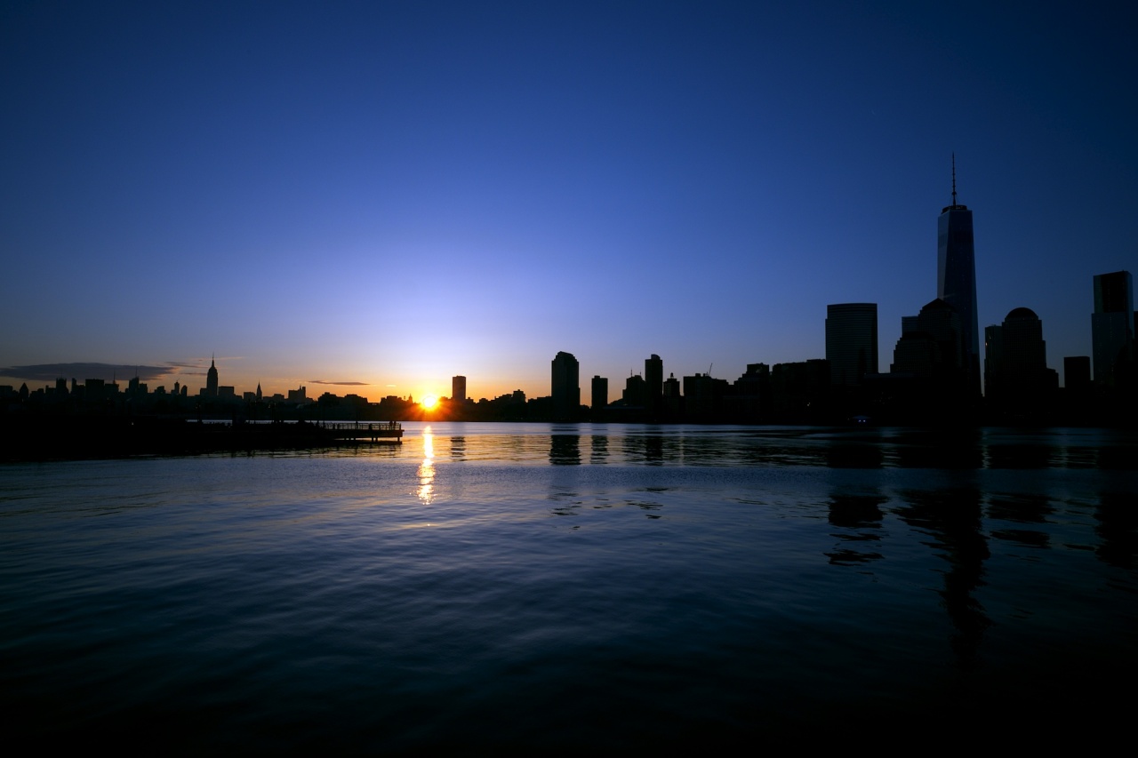 Blue Hour Turns Golden – Manhattan Skyline From Jersey City