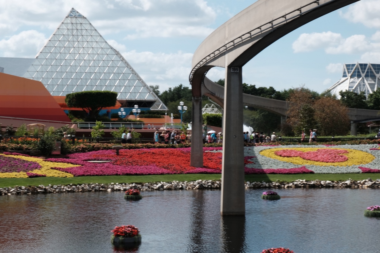 Epcot Monorail and Glass Pyramids